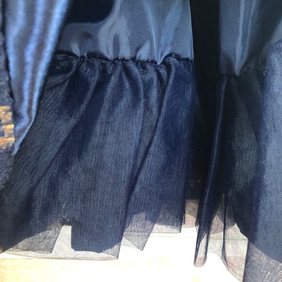 Gymboree Scottie Dog Gold Foil Dress Navy Blue 4T - Picture 5 of 8